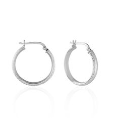 Creoles Argent Rhodie Diamantees