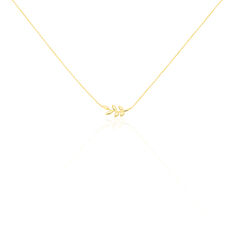 Collier Or Jaune Carla-Rose Forme Feuille