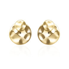 Bijoux D'Oreilles Plaque Or Kacia Froisse
