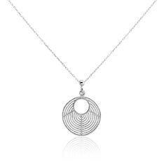 Collier Argent Rhodie Lune