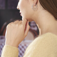 Creoles Argent Rhodie Marjorie