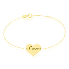 Bracelet Tihana Or Jaune C?Ur Message