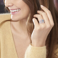 Bague Argent Rhodie Peacock Plume