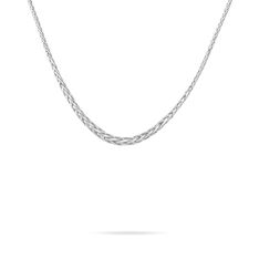 Collier Or Blanc Chute Maille Palmier