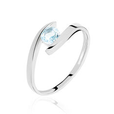Bague Or Blanc Tiphaine Topaze