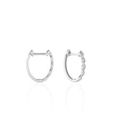 Boucles D'Oreilles Or Blanc Sylvania