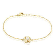 Bracelet Plaque Or Djanaelle Motif N?Ud