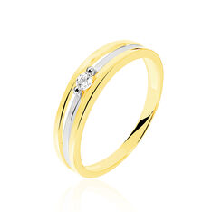 Bague Solitaire Lise Or Bicolore