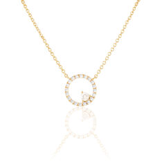 Collier Plaque Or Et Oxyde