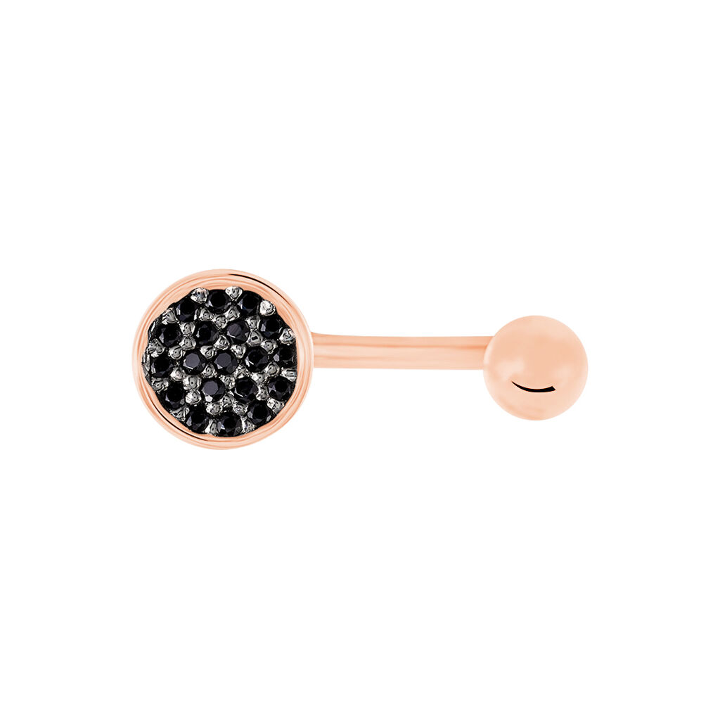 Bague Argent Rose Kamilia Ouverte Pastille Oxyde Fadfrzn075n