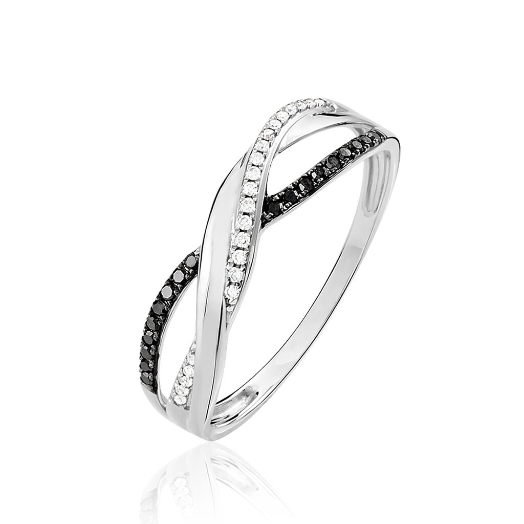 Bague May Or Blanc Diamants Noirs Et Blancs B3dfbdd313k Marc
