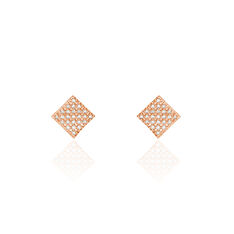 Boucles D'Oreilles Puces Sidonie Or Rose