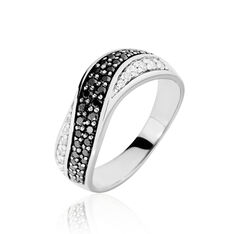 Bague Argent 4 Rangs Oxyde