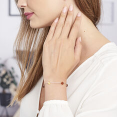 Bracelet Argent Ambres Multicolores