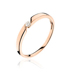 Bague Solitaire Anilie Or Rose Diamant - Bagues Solitaire Femme | Marc Orian