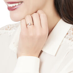 Solitaire Maylane Or Rose Couteau Oxyde - Bagues Solitaire Femme | Marc Orian