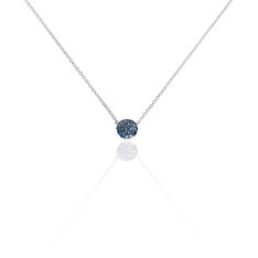 Collier Or Blanc Kate Multipierres Saphirs - Colliers Femme | Marc Orian