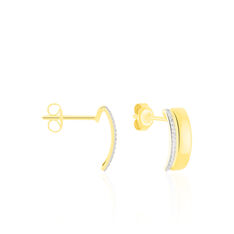 Demi Creoles Or Jaune Danye Diamants