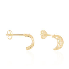 Creoles Plaque Or Motifs Ajoures