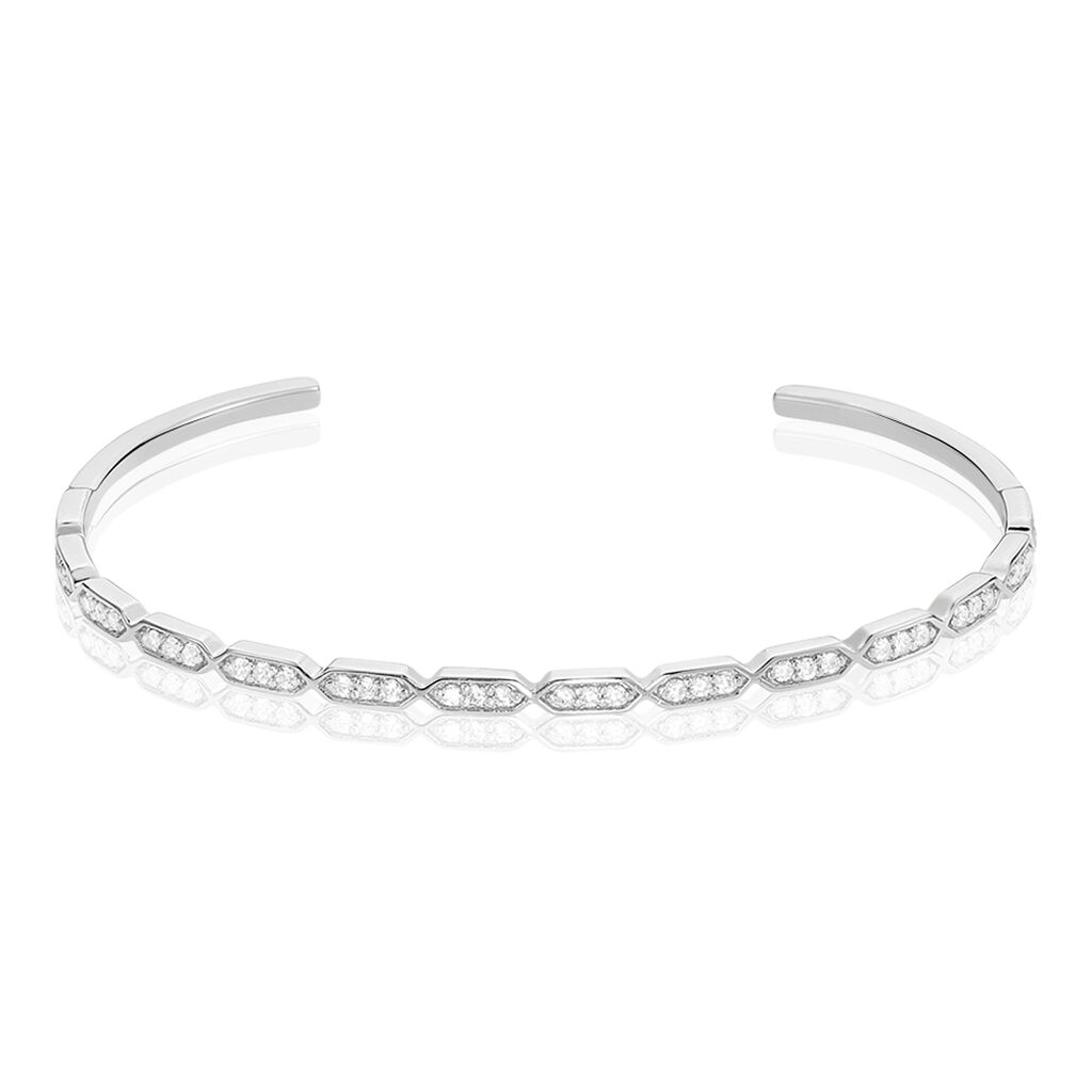 Jonc Argent Rhodie Adali Oxyde - Bracelets fantaisie Femme | Marc Orian