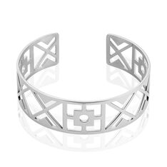 Jonc Acier Ouvert Motifs Geometriques