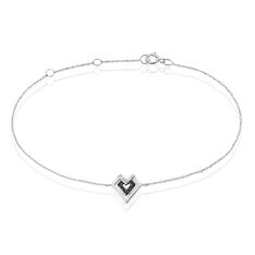 Bracelet Or Blanc C?Ur Geometrique
