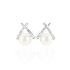 Boucles D'Oreilles Argent Perles De Culture