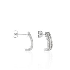Boucles D'Oreilles Argent Rhodie Amandine Oxyde