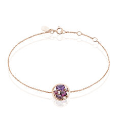 Bracelet Naoelle Or Rose Amethyste