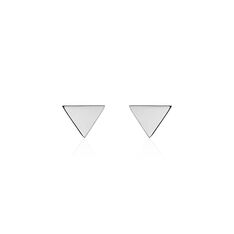 Boucles D'Oreilles Argent Rhodie Trilia Puce Triangle