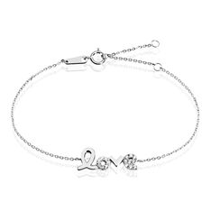 Bracelet Love Argent Et Oxyde