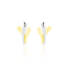 Boucles D'Oreilles Or Bicolore