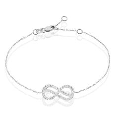 Bracelet Or Blanc Et Oxyde