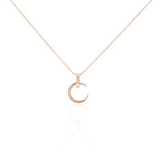 Collier Elizaveta Argent Rose Lune Etoile