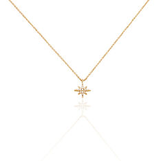 Collier Plaque Or Golden