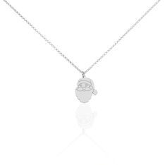 Collier Argent Rhodie Claire Pere Noel