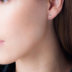 Boucles D'Oreilles Or Et Oxyde