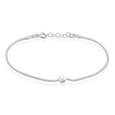 Bracelet Argent Rhodie Narimene Maille Popcorn Et Boule