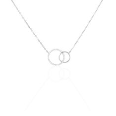 Collier Argent Rhodie Yalaz Double Cercle