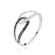 Bague  Or Blanc Et Diamants