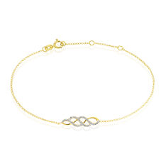 Bracelet Zoe Or Jaune Tresse Oxydes