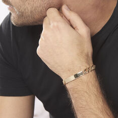 Bracelet Theophenia Identite Plaque Or Gourmette