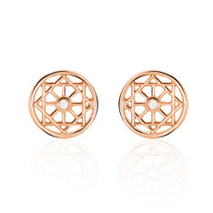 Boucles D'Oreilles Argent Rose Peinda Cercle Oxyde