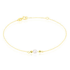 Bracelet Or Jaune Perle De Culture