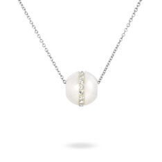 Collier Argent Et Ceramique