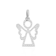 Pendentif Or Blanc Forme Ange