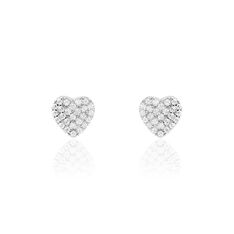 Boucles D'Oreilles Argent Puces C?Ur