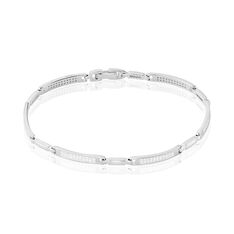 Bracelet Argent Rhodie Conina Barrette Oxyde