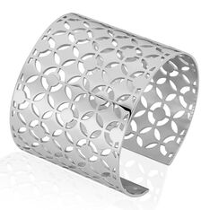 Bracelet Manchette Acier Yelda Motifs Geometriques