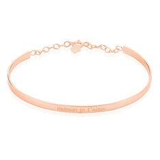 Jonc Sol Argent Rose Ecriture Maman